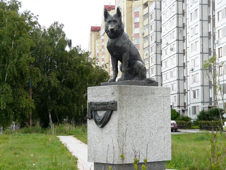Памятник собака преданность