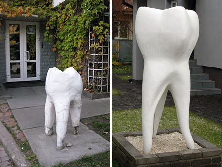 Памятники зубам и стоматологам